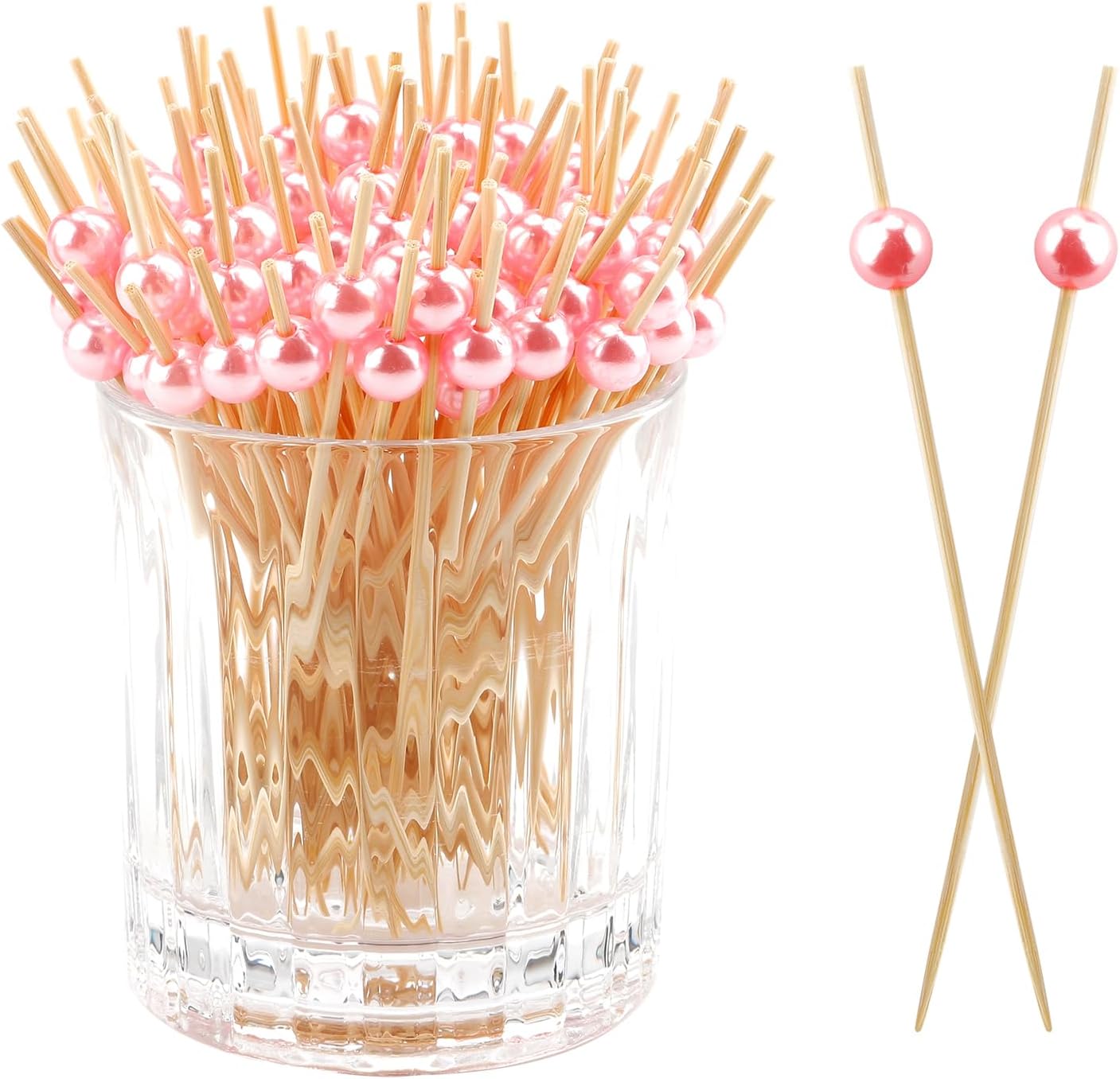 800 Pzas Palillos Dientes Rosados San Valentín para Cócteles