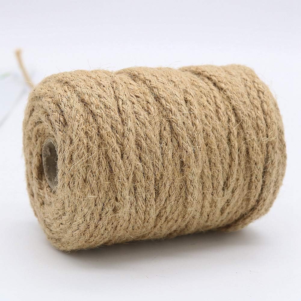 Cordel yute 0.197pulg 100ft para manualidades y jardinería