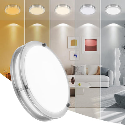 Lámpara techo led ajustable 2700k-5000k nickel cepillado