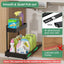 Organiz. debajo fregadero 2 niveles ajustable cocina baño negro