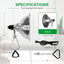 6 Lámparas Abrazadera Reflector Aluminio 8.5" 150W 6ft