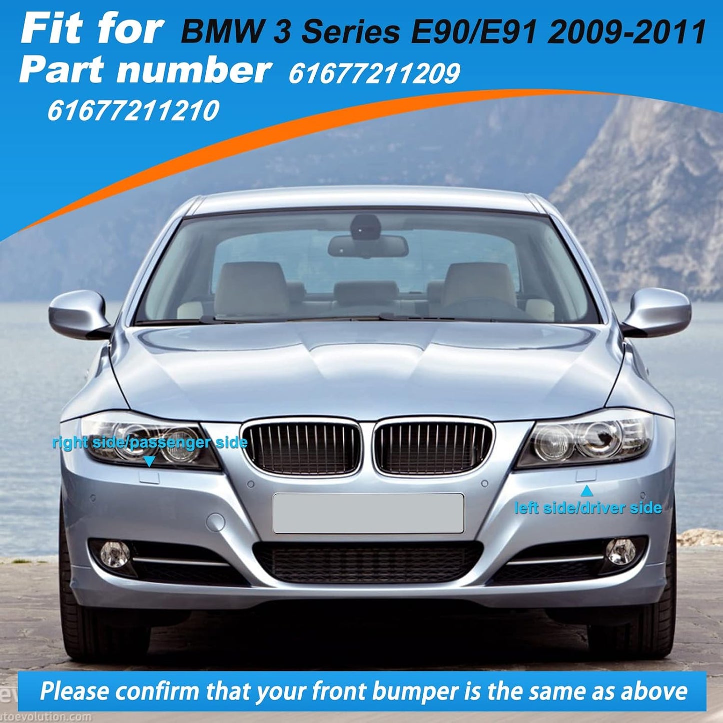 Tapa boquilla lavafaros BMW Serie 3 E90 E lado izq conductor