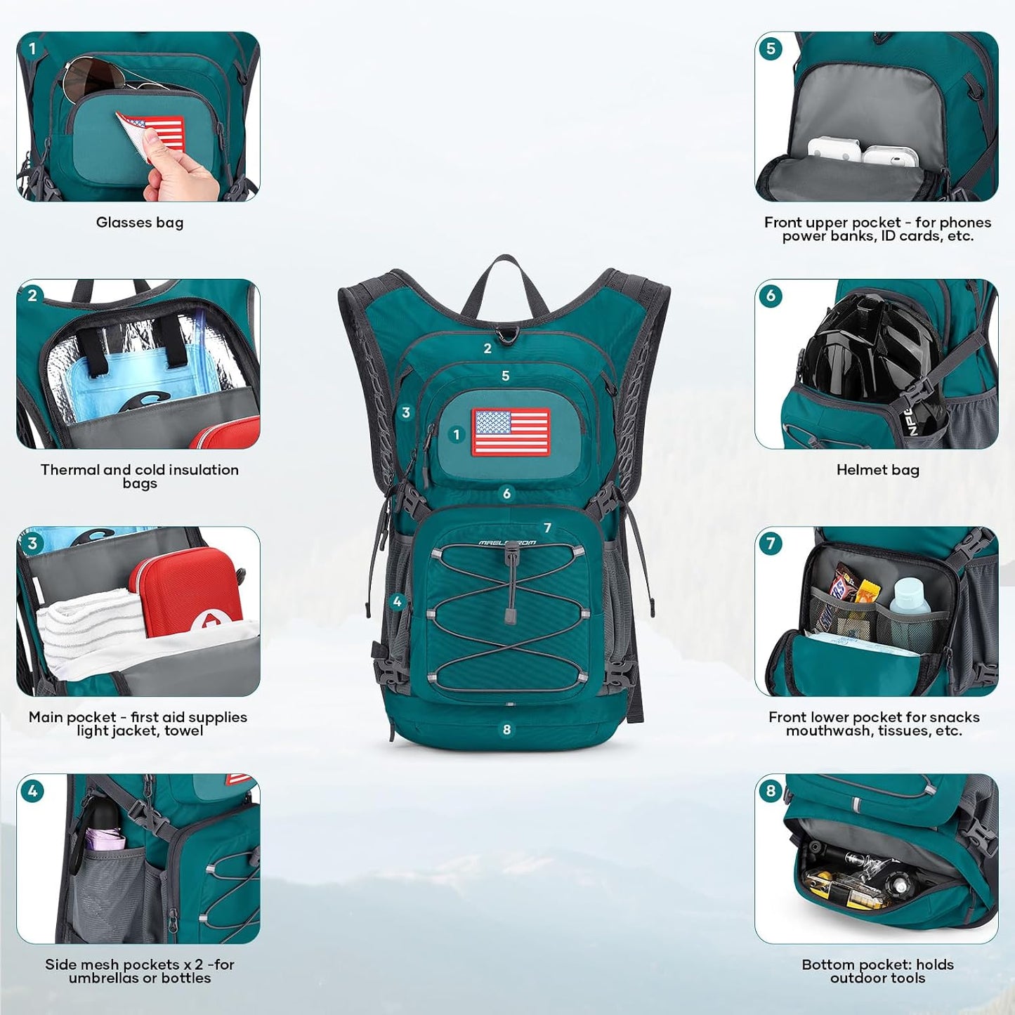 Mochila Hidratación 2L/3L BPA-free con Bolsa Agua