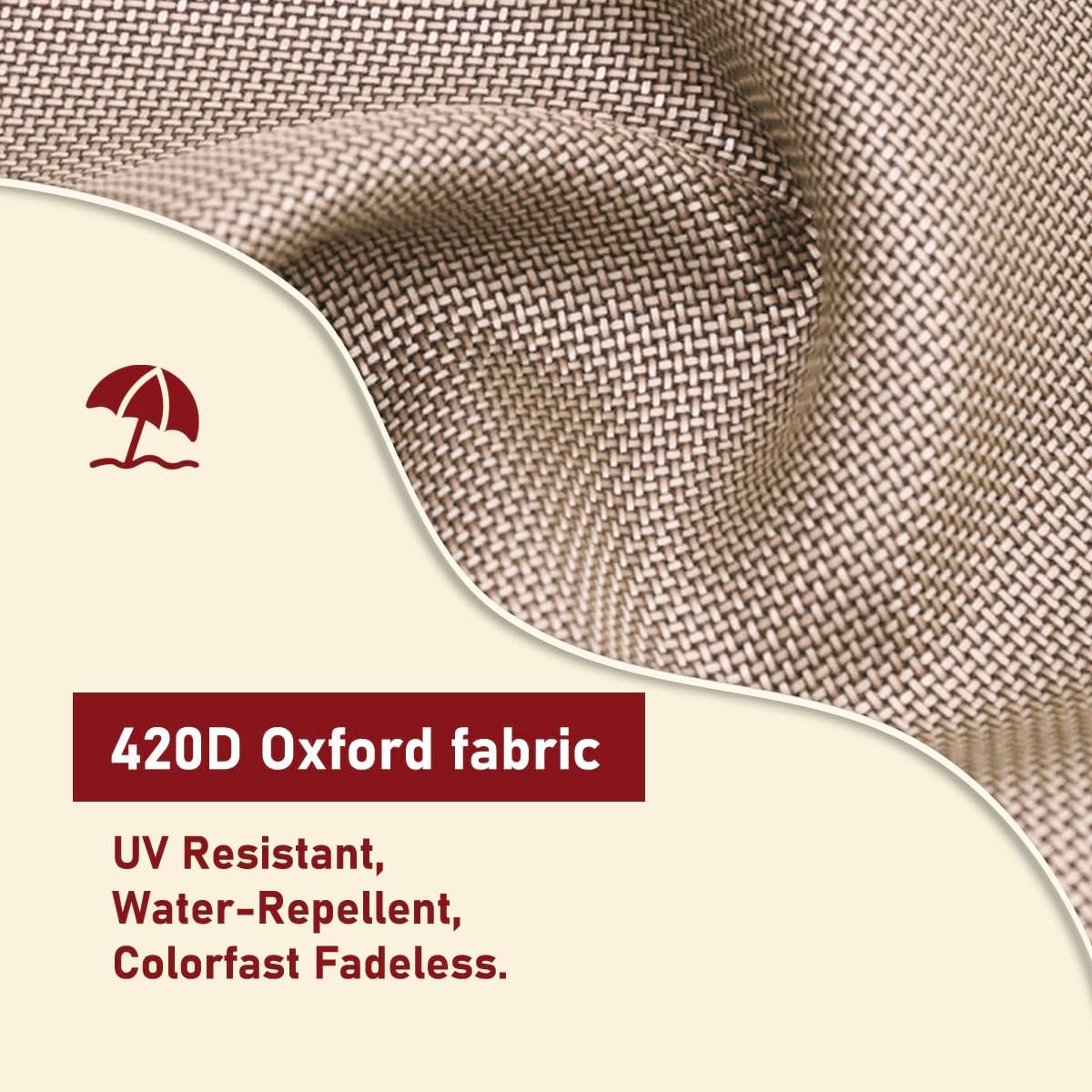 Funda sombrilla patio tela poliéster 420D impermeable 7-11