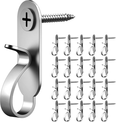 Ganchos acero inox para luces exterior fiesta Navidad 40uds