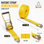 Correas trinquete 2x27" 8000lb negras J doble camión