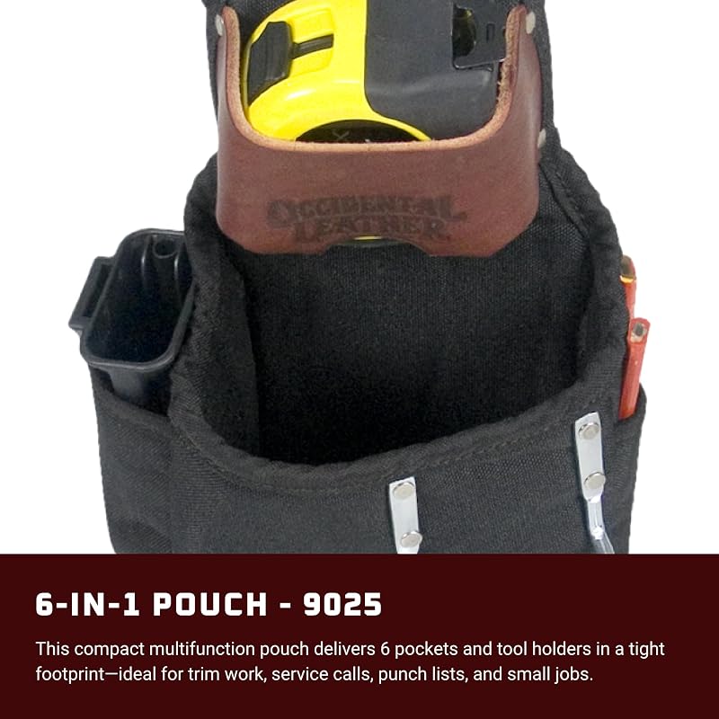 Bolsa 6en1 con 6 bolsillos portaherramientas compacta