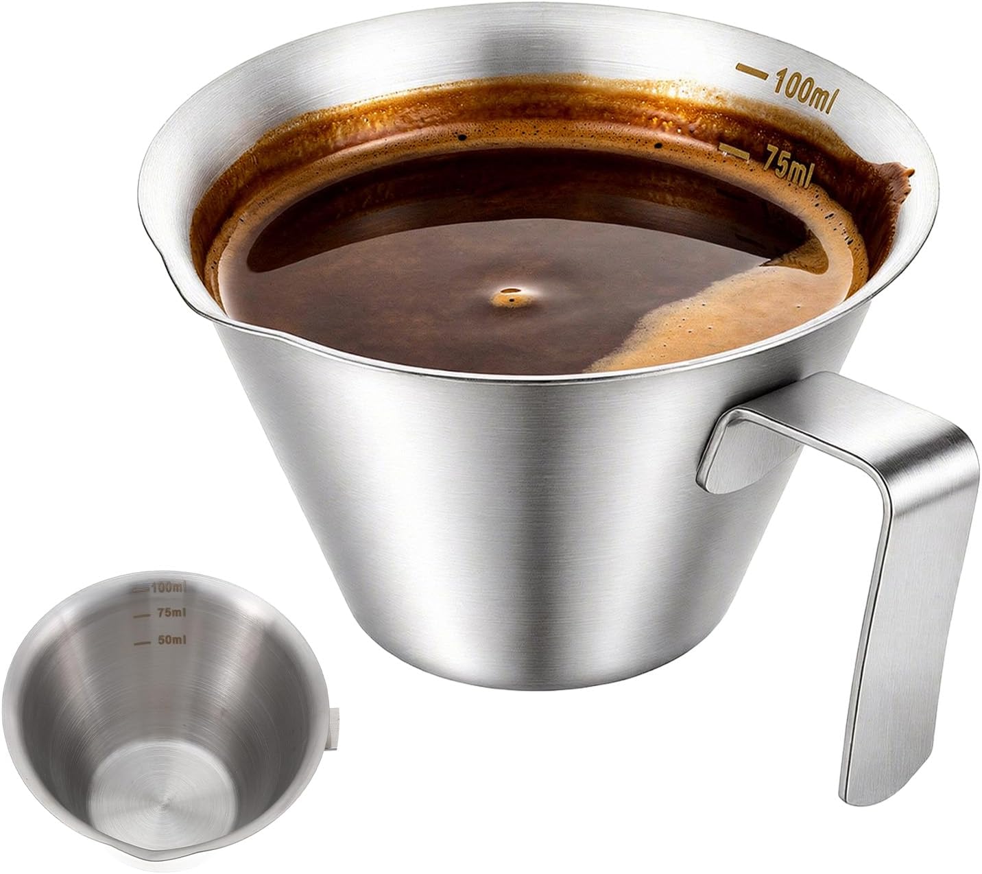 Taza medidora espresso acero inox 3.4oz