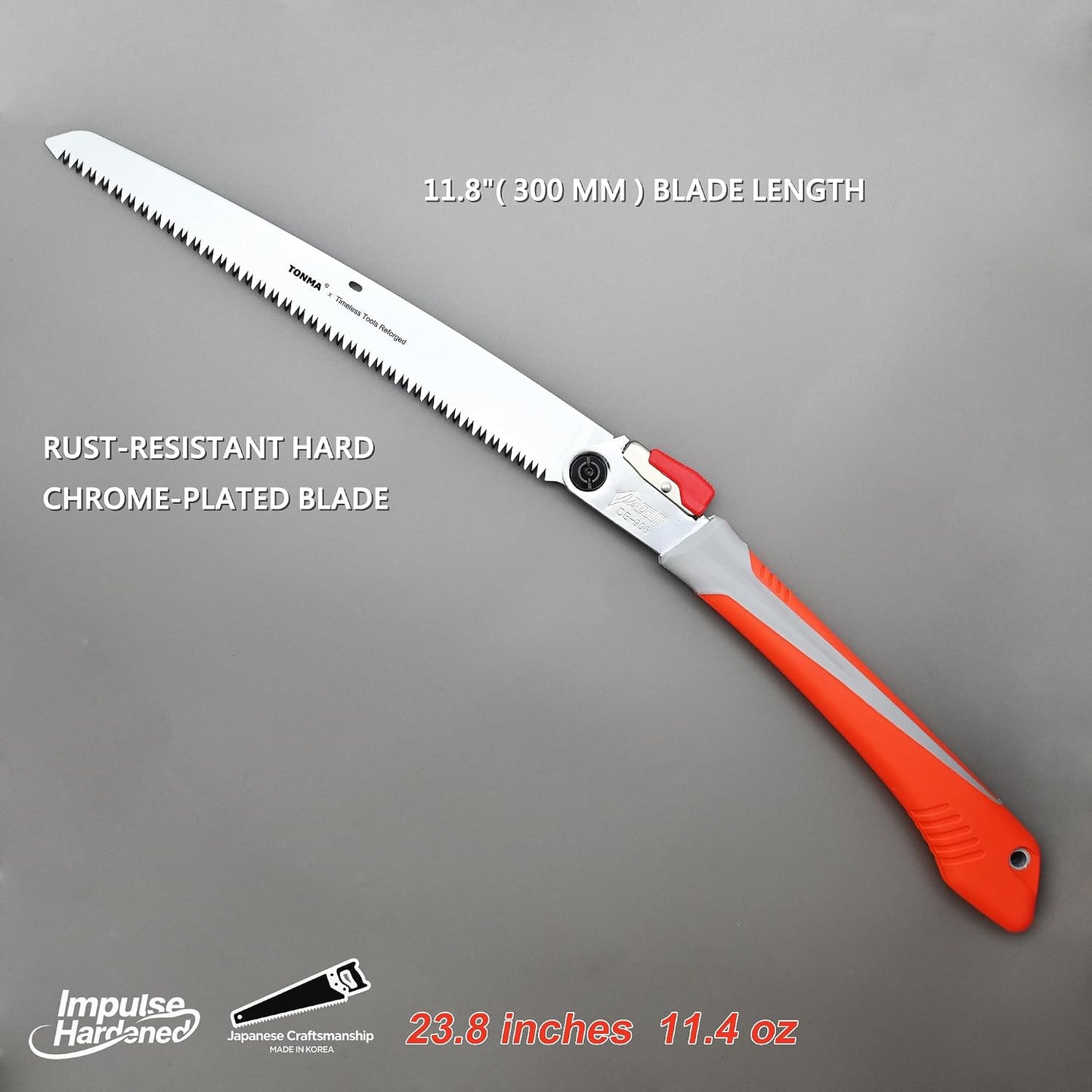 Sierra plegable 12pulg dientes grandes para madera campamento