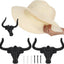 3 Ganchos Sombrero Vaquero Hierro Fundido Perchero