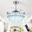 Ventilador techo retráctil con luz 42pulg 6 vel 3 colores