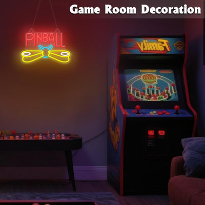 Letrero neón arcade para pinball bar salón con USB y ganchos