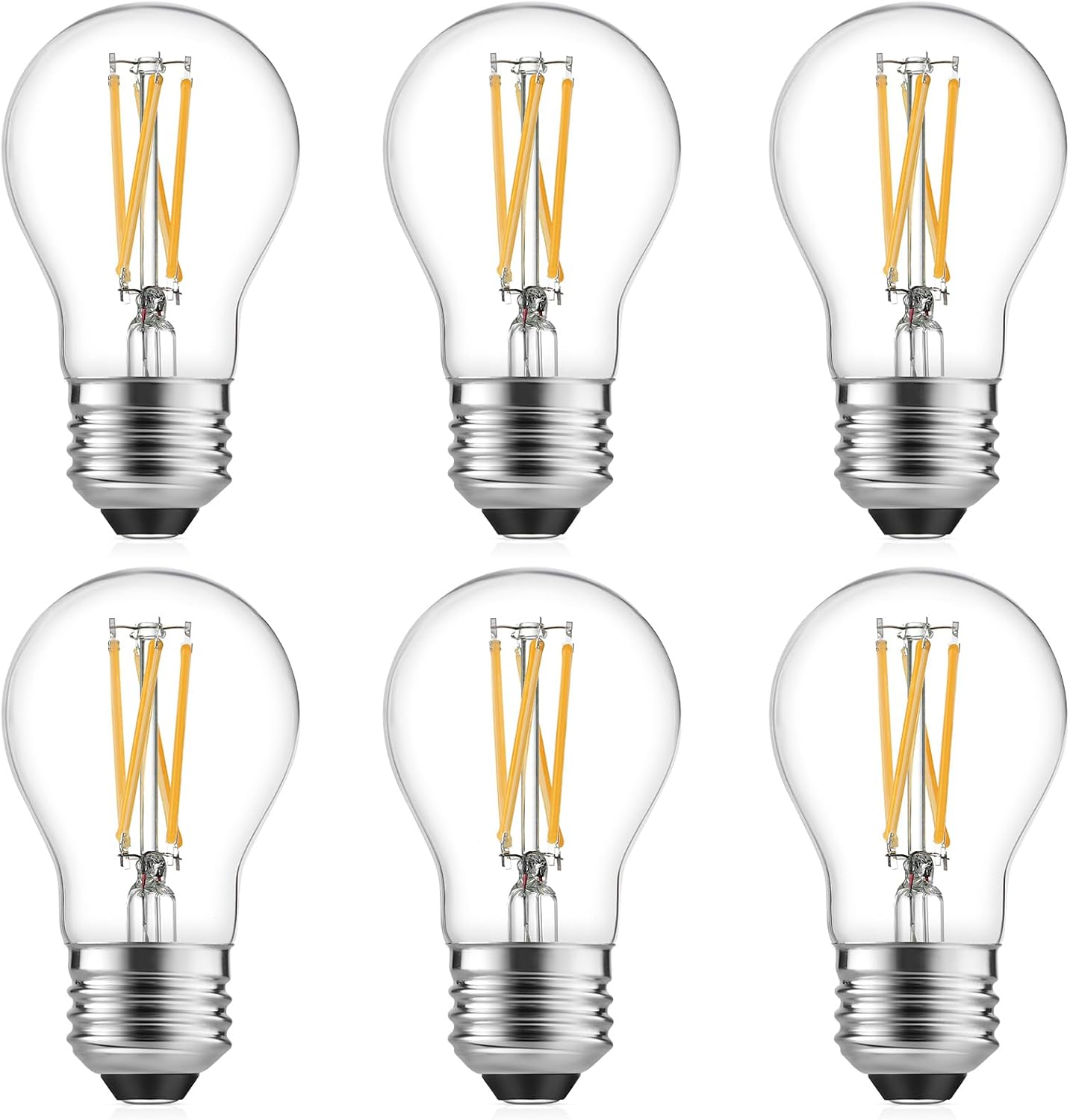 Bombilla LED A15 estilo Edison E26 6W luz blanca cálida