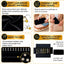 Estuche terciopelo joyas viaje con banda elástica negro
