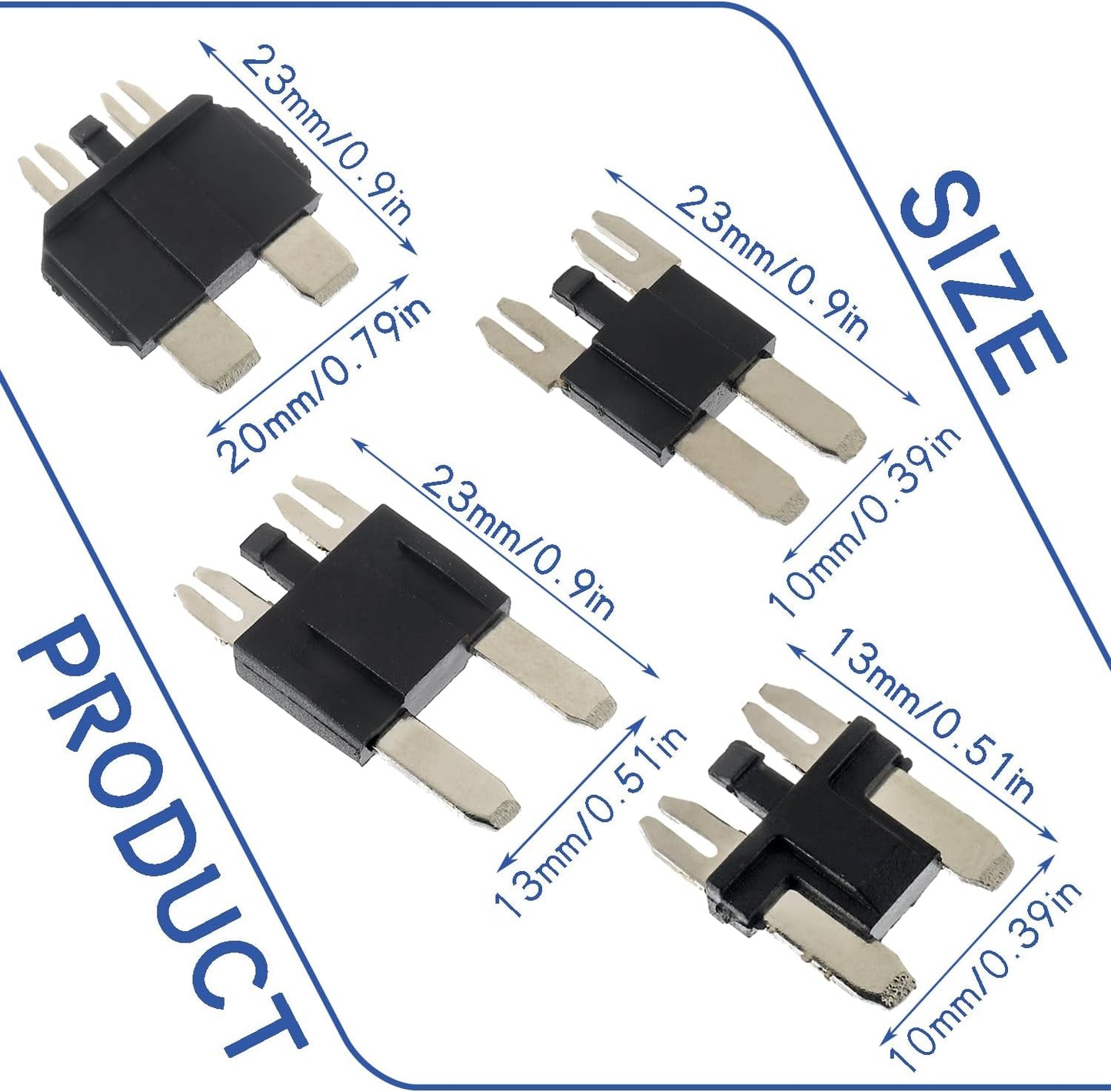 Kit conectores fusible ATO/ATC 4 Pzas