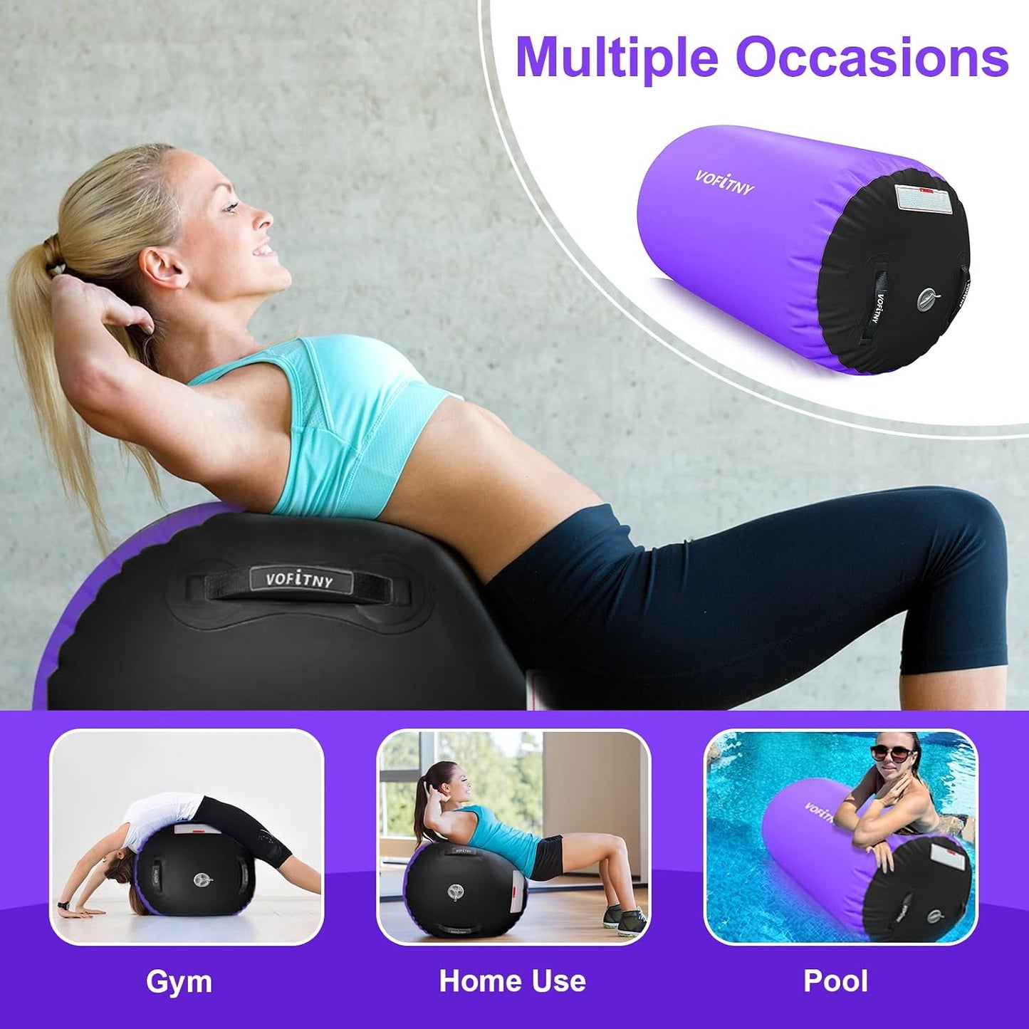 Barril aire inflable octágono para gimnasia y animadoras