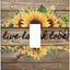 Placa interruptor plástico rústica Live Laugh Love