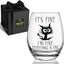 Copa vino texto inglés regalo amantes gatos motivacional