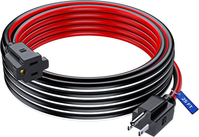 Cable extensión 25ft 3 clavijas certificado ETL para exteriores