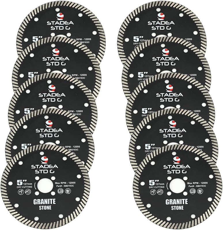 Hoja sierra diamante 5pulg corte turbo seco pack 10