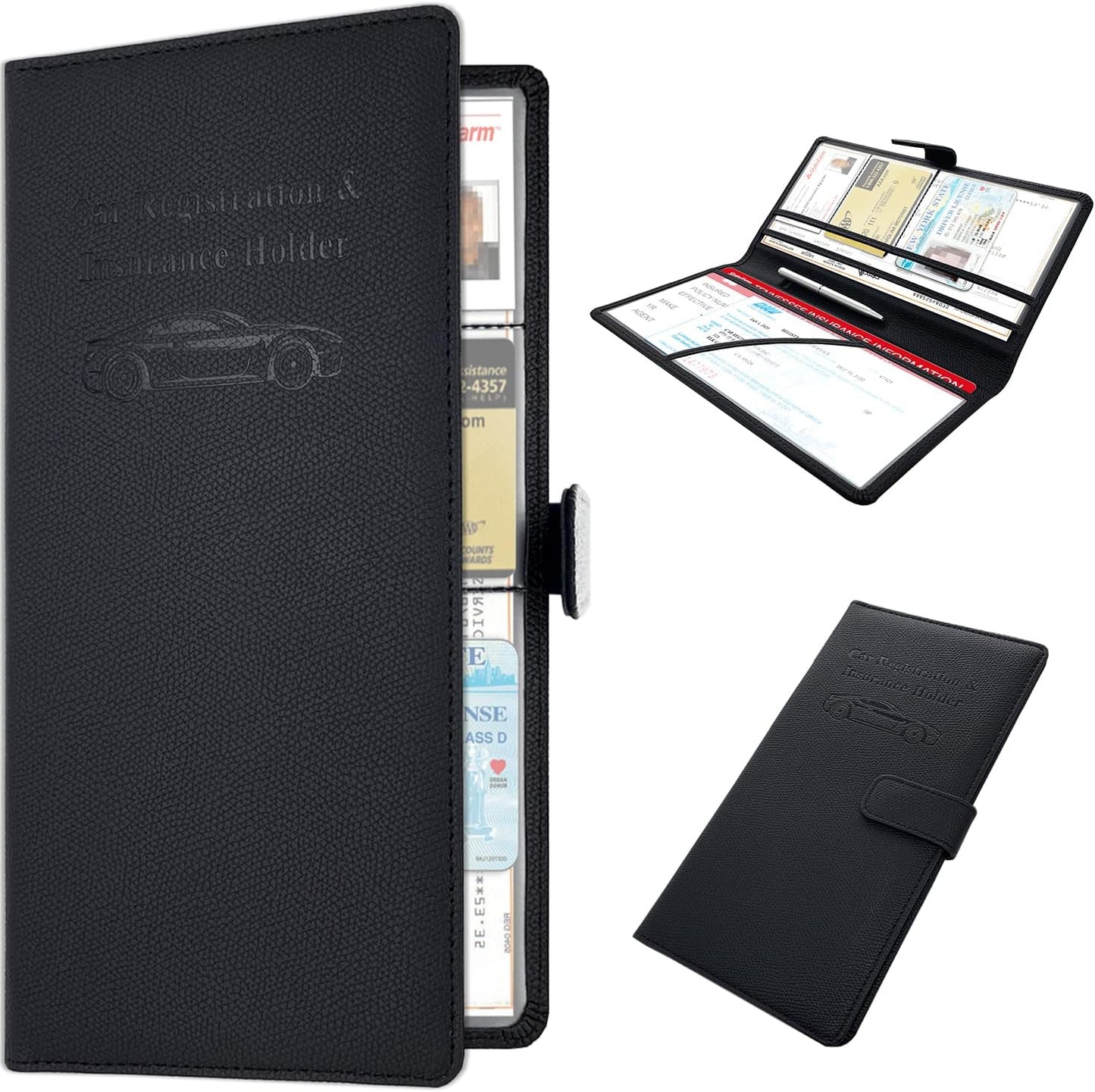 Funda guantera para documentos negro