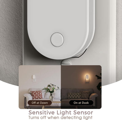 Luces nocturnas enchufables pared pack 2 LED sensor