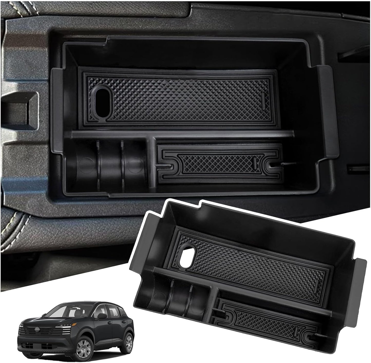 Bandeja consola Nissan Kicks 25-26 con soporte monedas