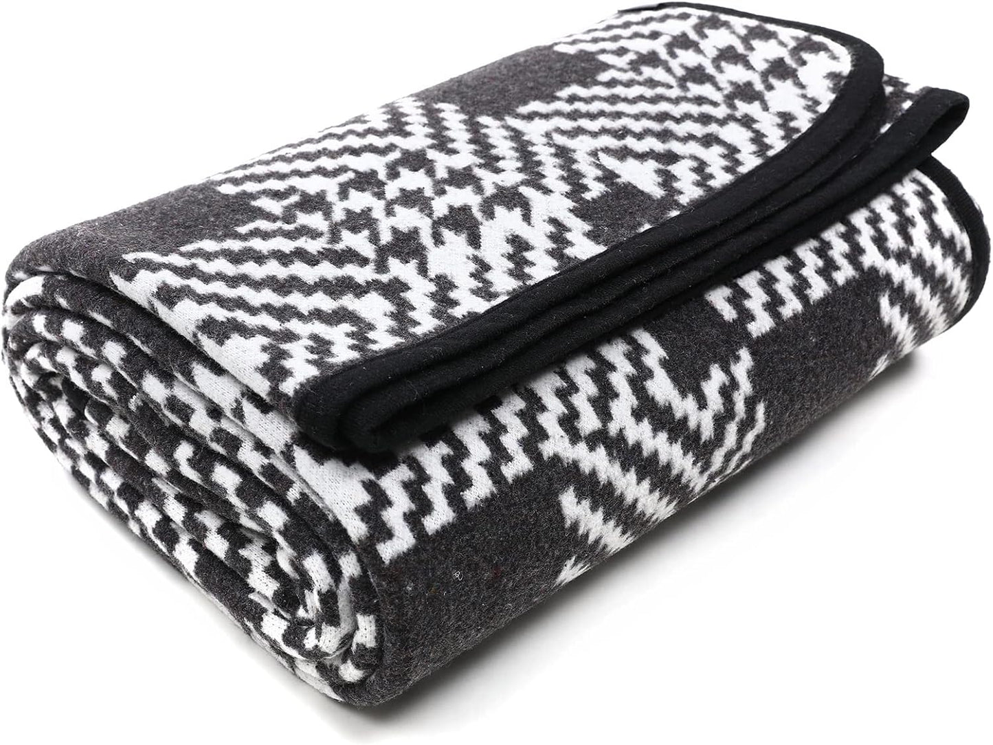 Manta lana merina 87x63pulg cálida suave para camping viaje