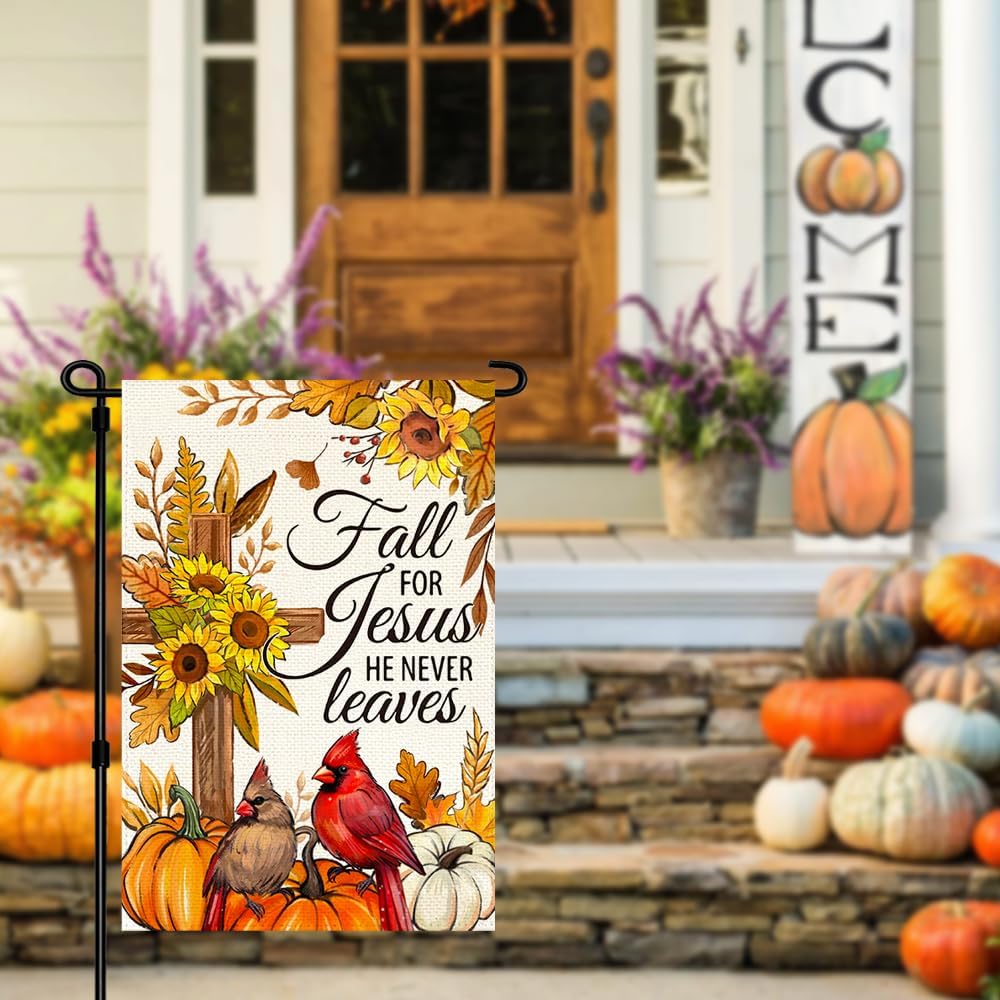 Banderas jardín otoño doble cara 12x18pulg decoración patio
