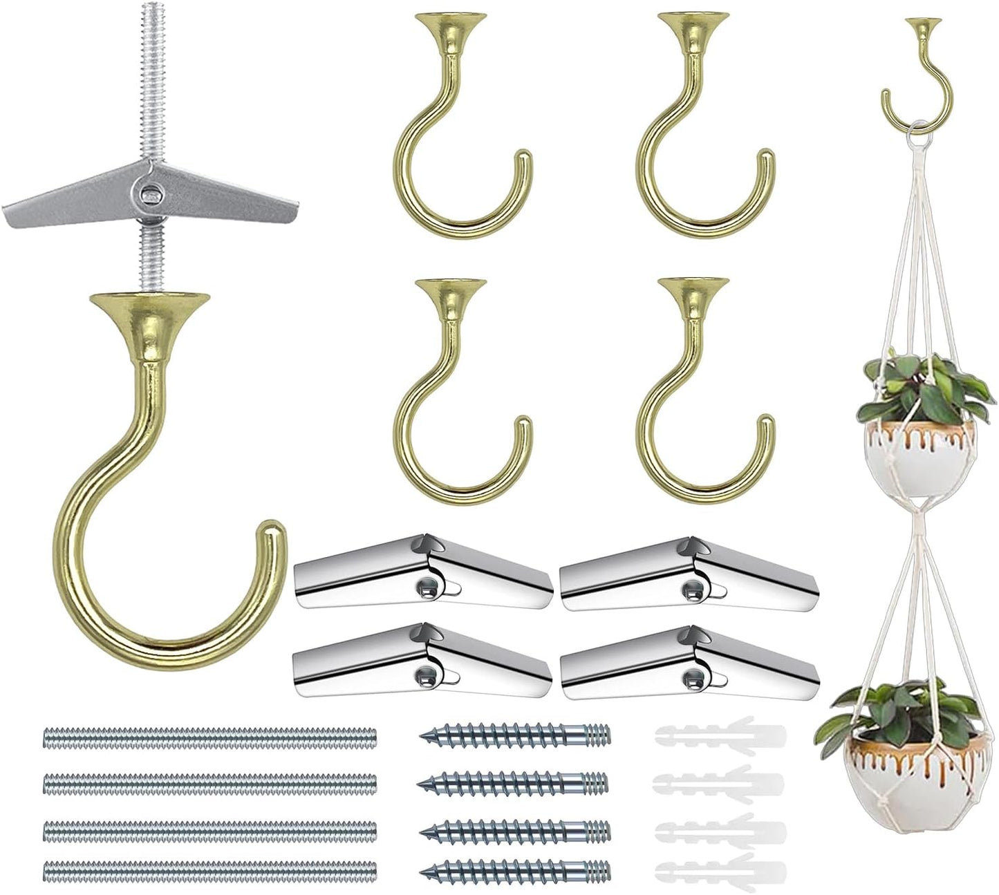 Ganchos techo soportan 30lb para plantas hogar jardín