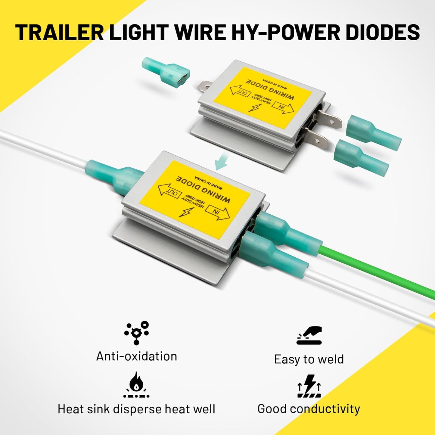 Kit diodos luz remolque 2 entradas 1 salida pala
