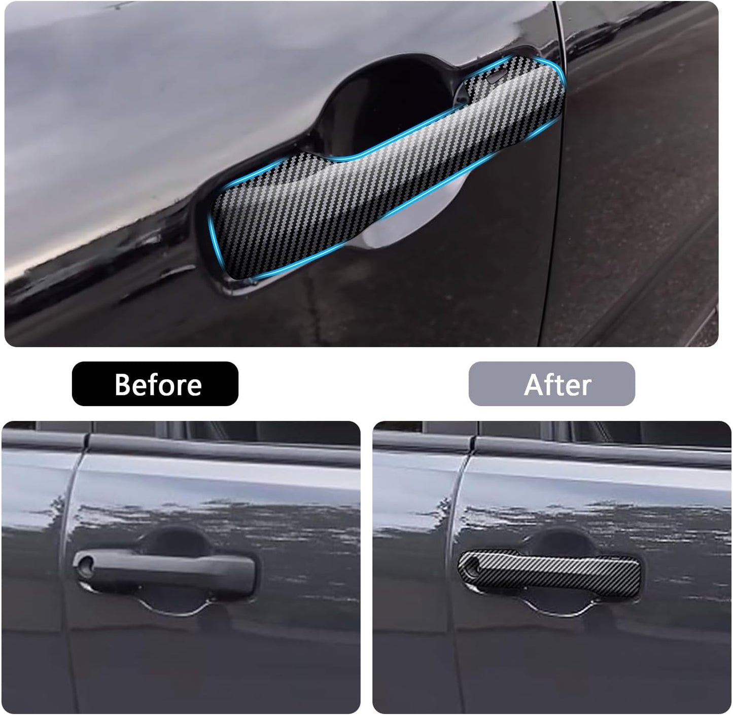 Fundas manija puerta Tacoma 4Runner 2024-25 fibra carbono