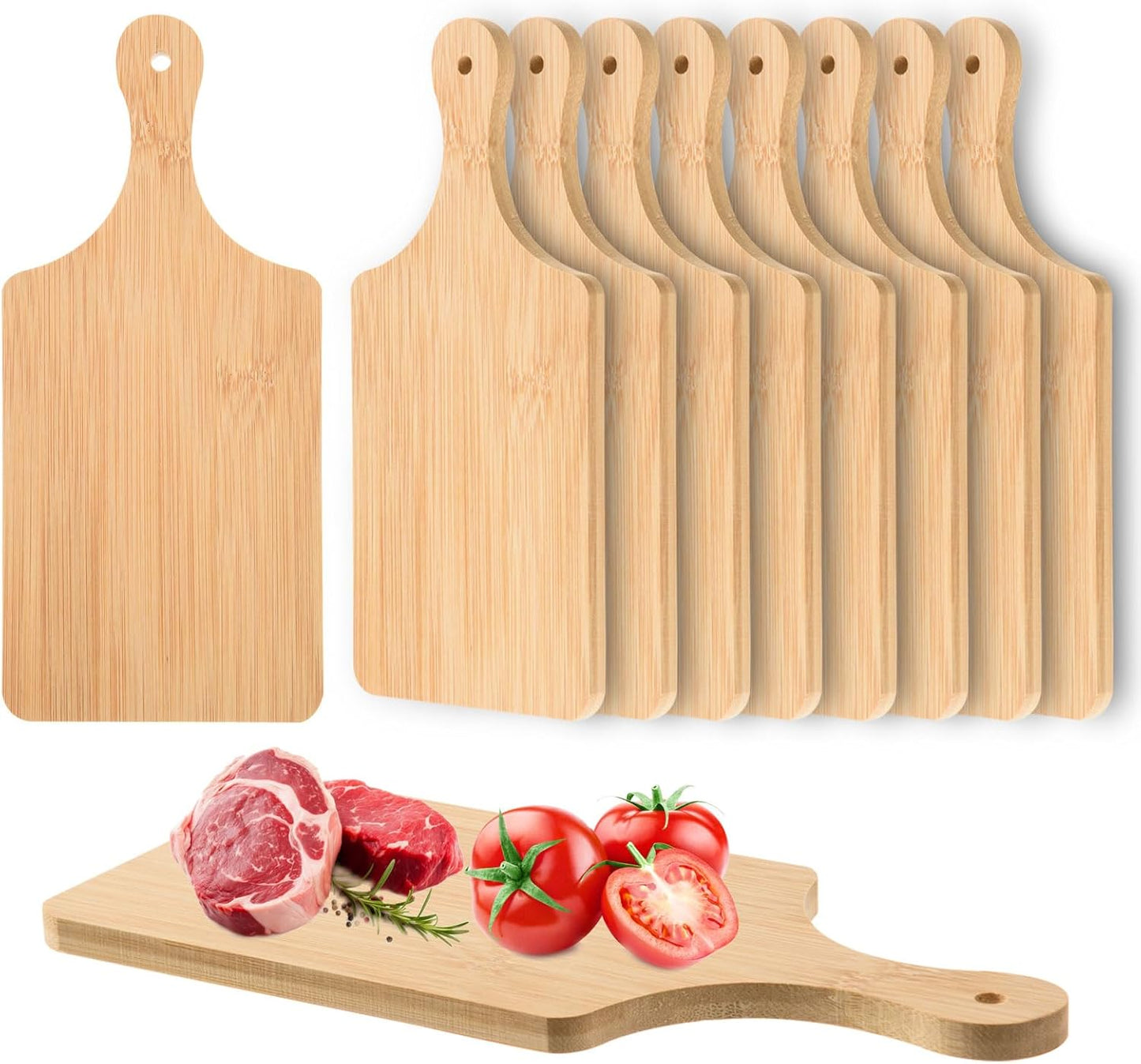 24 Tablas Cortar Bambú 11x5pulg Grabado Láser Regalo Boda