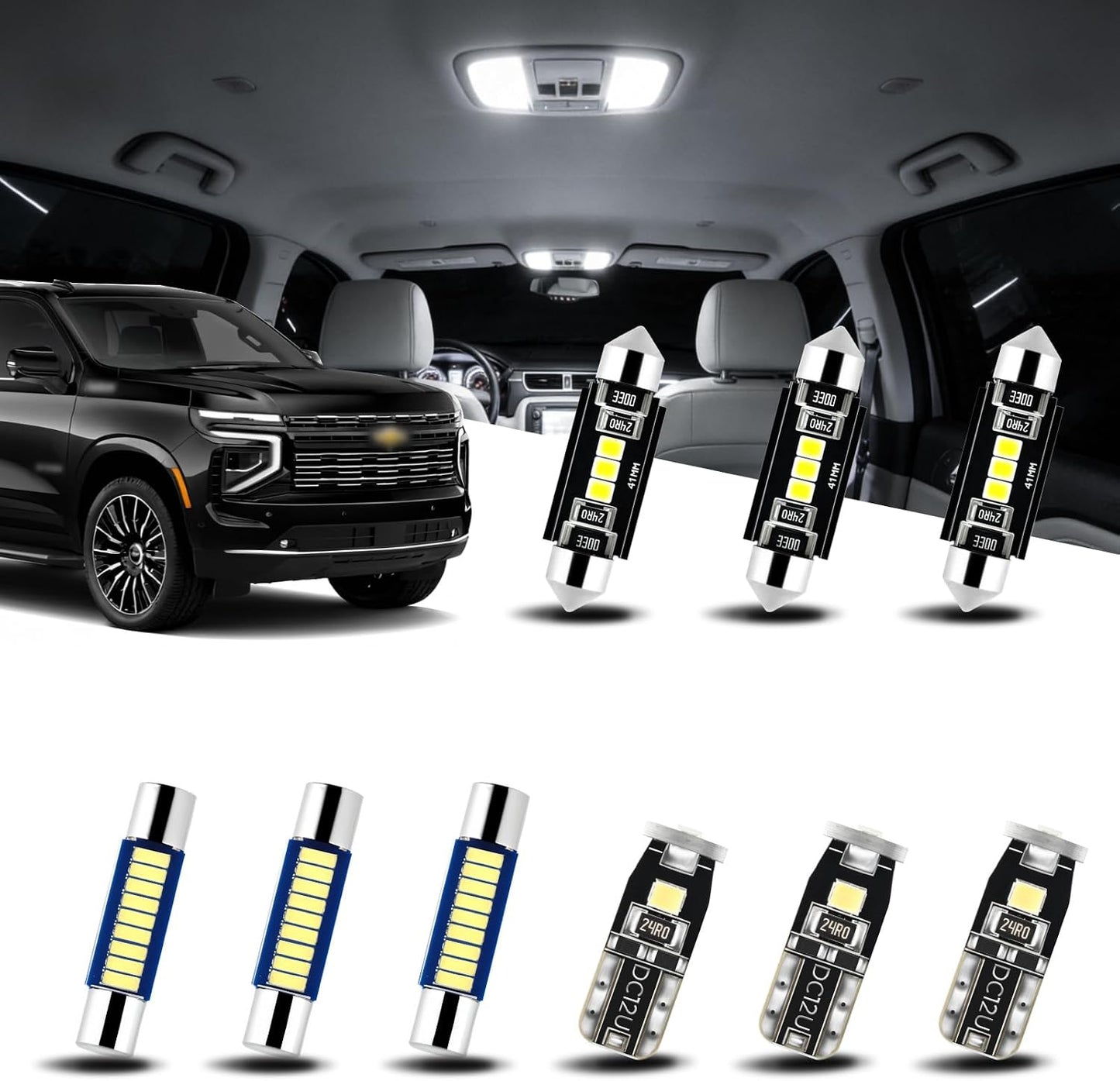 Luces LED interior coche Tahoe-Suburban 07-14 16 Pzas 6000K