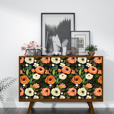 Papel tapiz floral bohemio 17.5x393pulg impermeable dormitorio