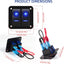 Interruptor basculante impermeable 12v/24v para barco coche
