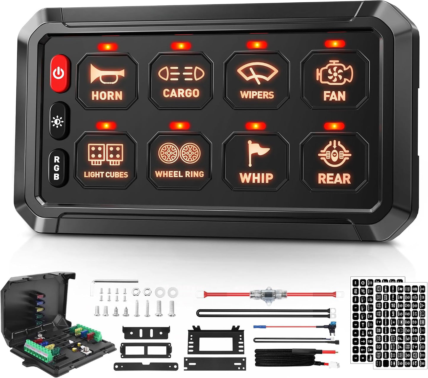 Panel interruptor RGB 12V para automóvil UTV camión