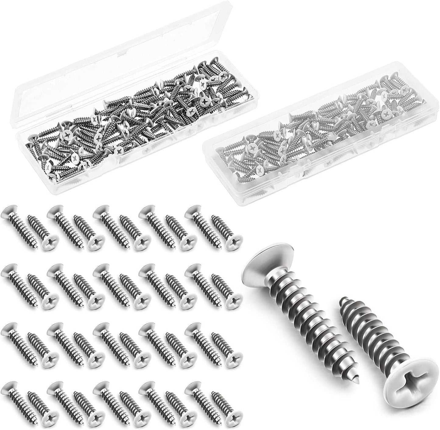 100 S blancos #8 para placa pared acero inox