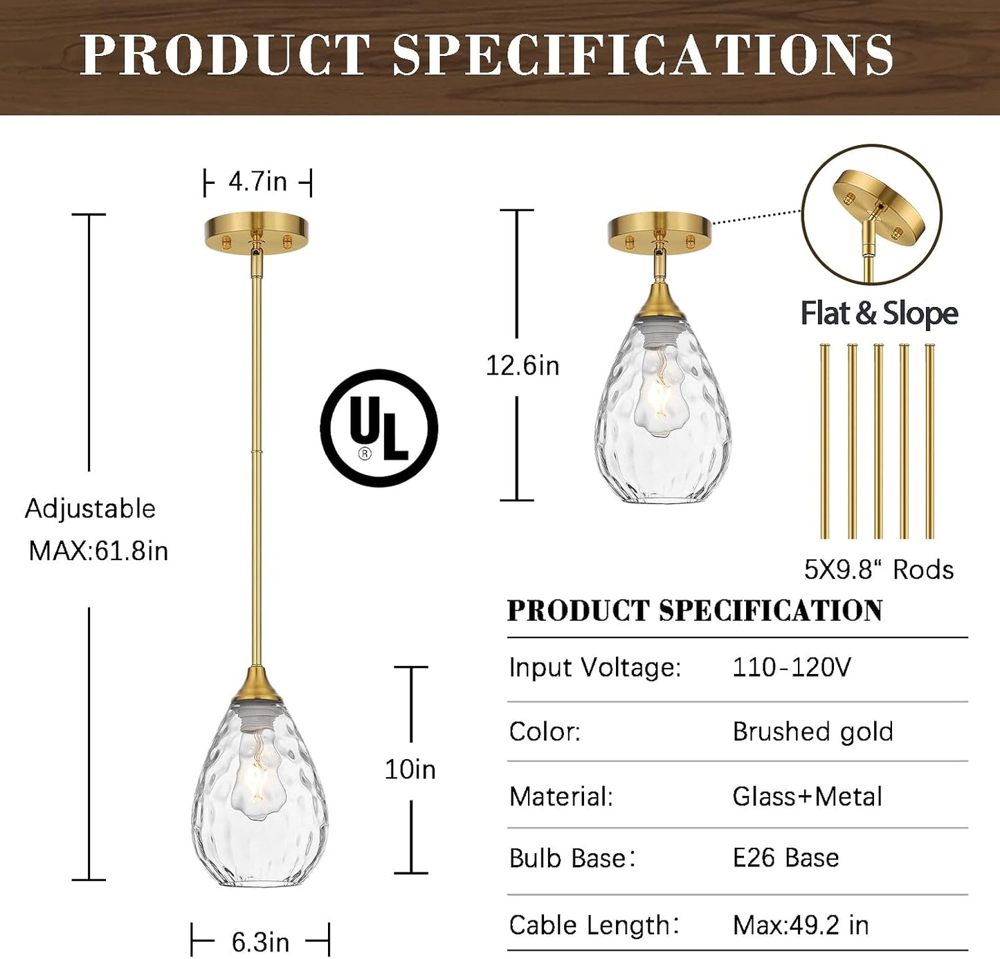 Lámpara colgante isla cocina luz moderna oro cepillado