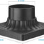 Soporte poste luz 3" base muelle negro mate 5.5"