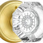 Perilla puerta dorada con cerradura vidrio octagonal