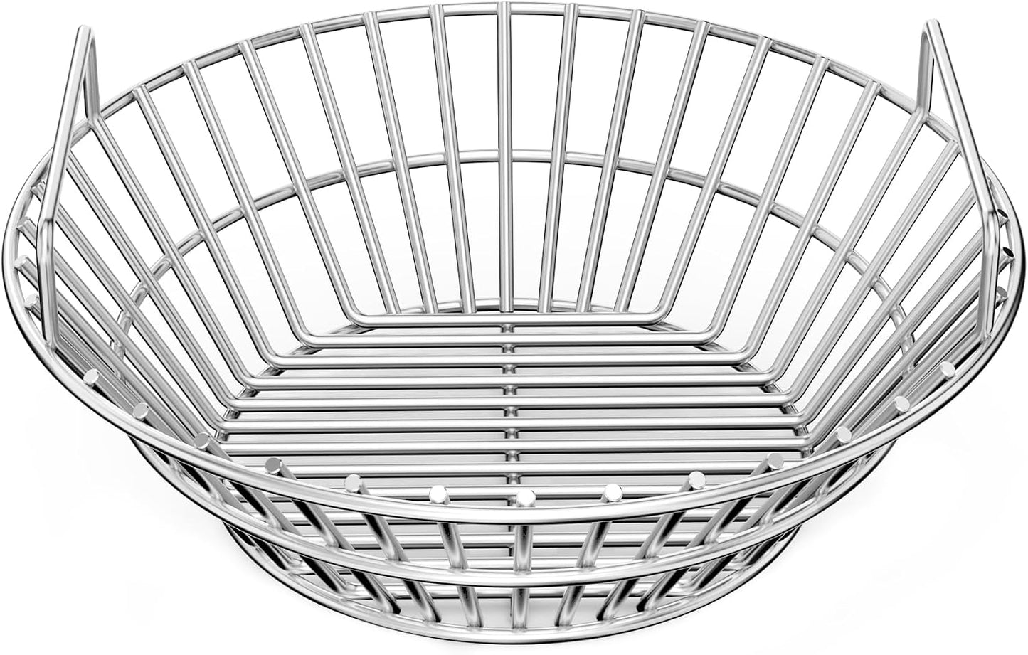 Cesta ceniza carbón acero inox asas para Kamado Joe y Big Green Egg