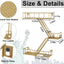 Estante Fire Escape de metal dorado 3 niveles con cestas