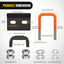 Tensor enganche remolque 5cm acero goma naranja placa negro