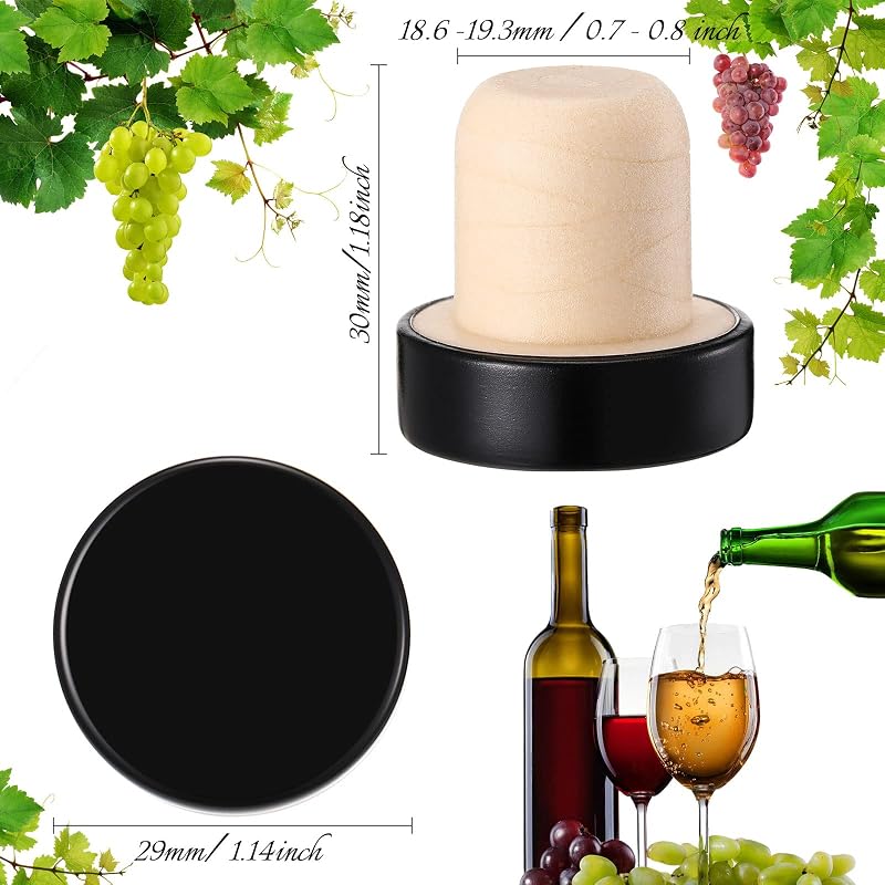 Tapón T corcho reutilizable para botellas manualidades 24 pzas
