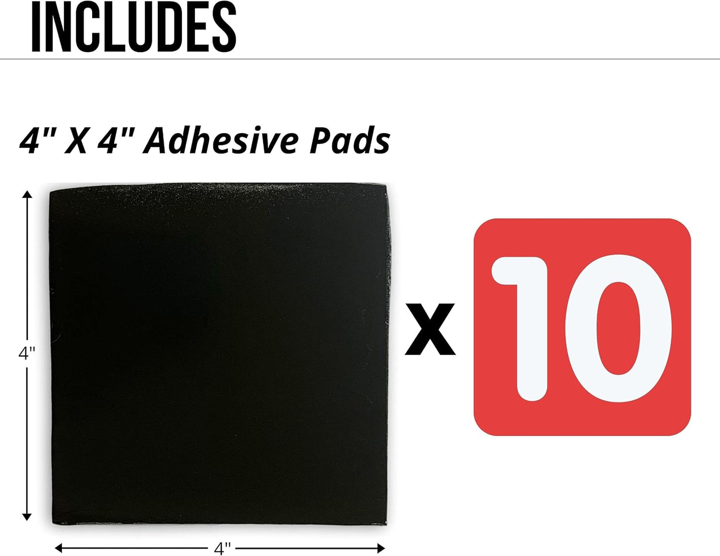 Almohadillas butilo adhesivas 4x4" para reflectores