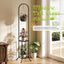 Soporte plantas metal resistente 3 niveles circular negro