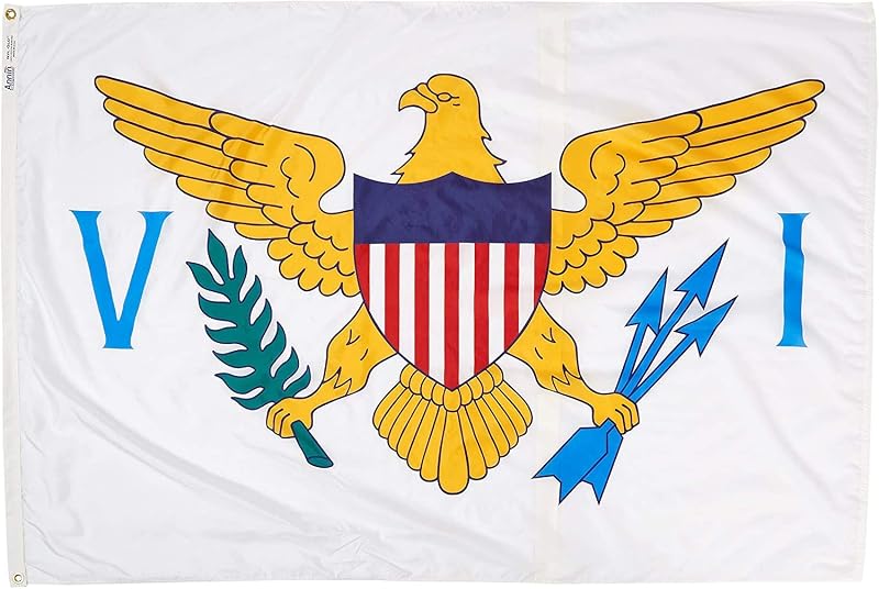 Bandera Islas Vírgenes EE.UU. 4x6ft fabricada en EE.UU.
