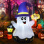 Fantasma blanco inflable con lampara para Halloween patio