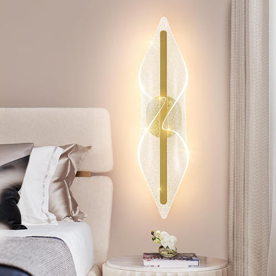 Aplique pared LED dorado 22.4pulg sala dormitorio